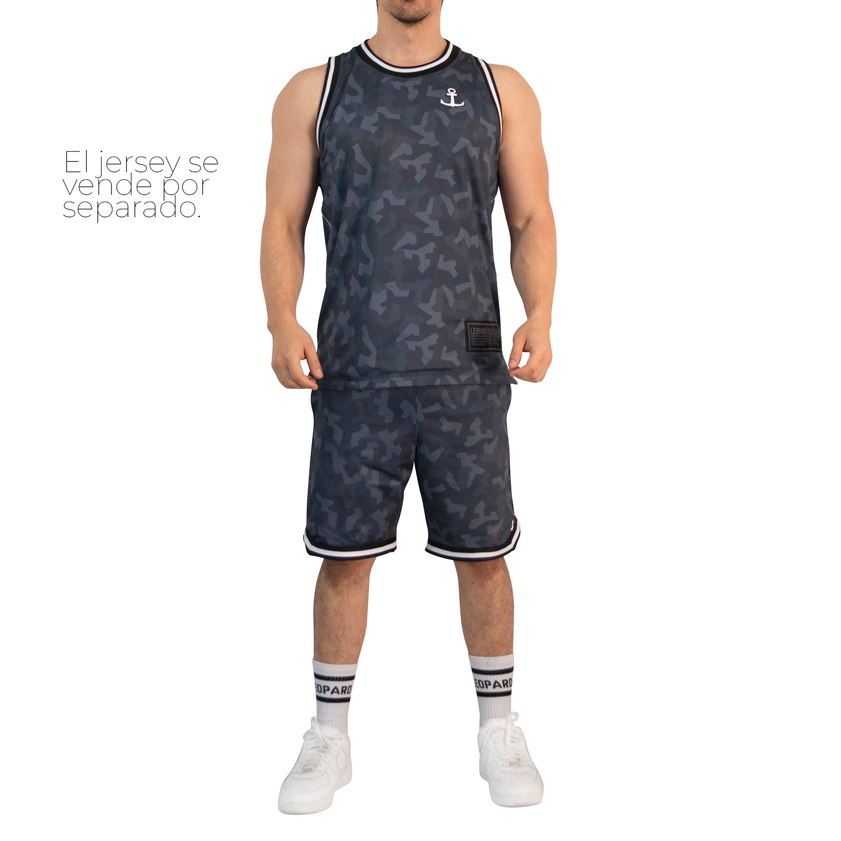 Mesh Short Mamba State Ghost Anchor Logo