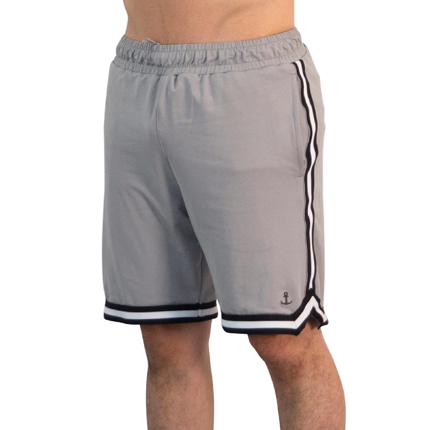 Mesh Short Mamba State Gray Anchor Logo