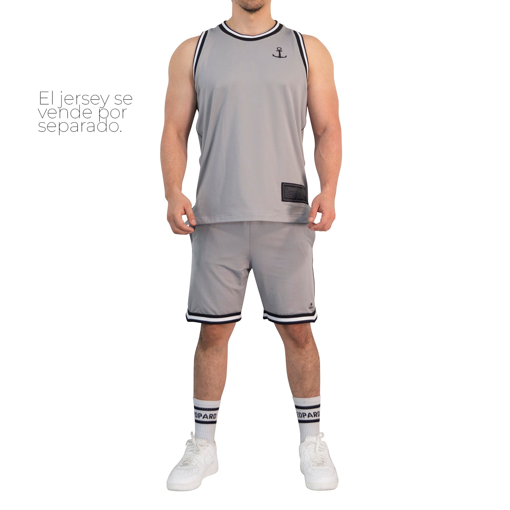 Mesh Short Mamba State Gray Anchor Logo