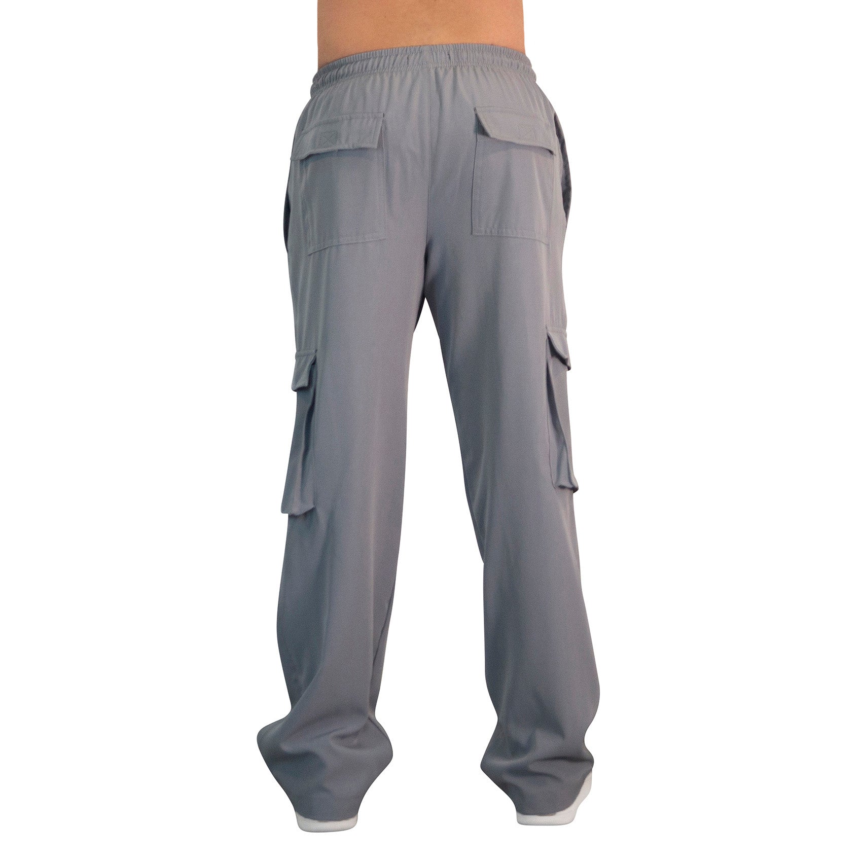 Parachute Cargo Track Pants Jogger Trouser Light Gray