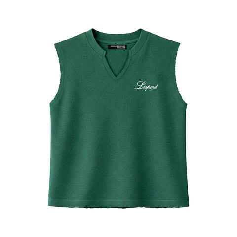 Playera Sleeveless Boxy | Oversized Signature Series Dark Green
