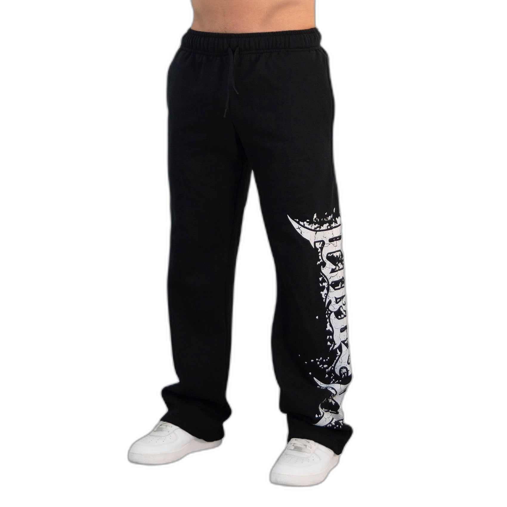 Jogger Straight Fit Dark Series Distressed Logo Black