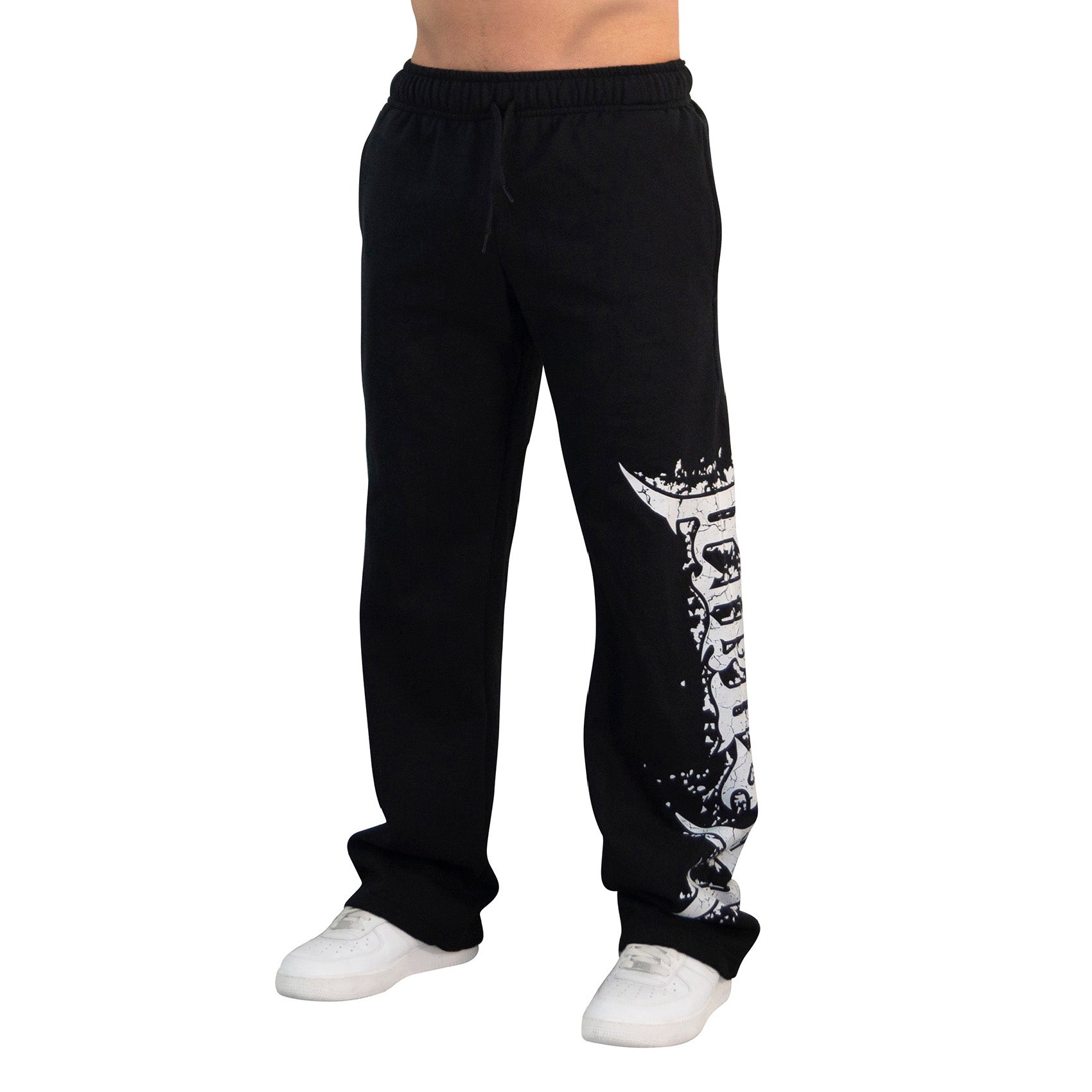 Jogger Straight Fit Dark Series Distressed Logo Black