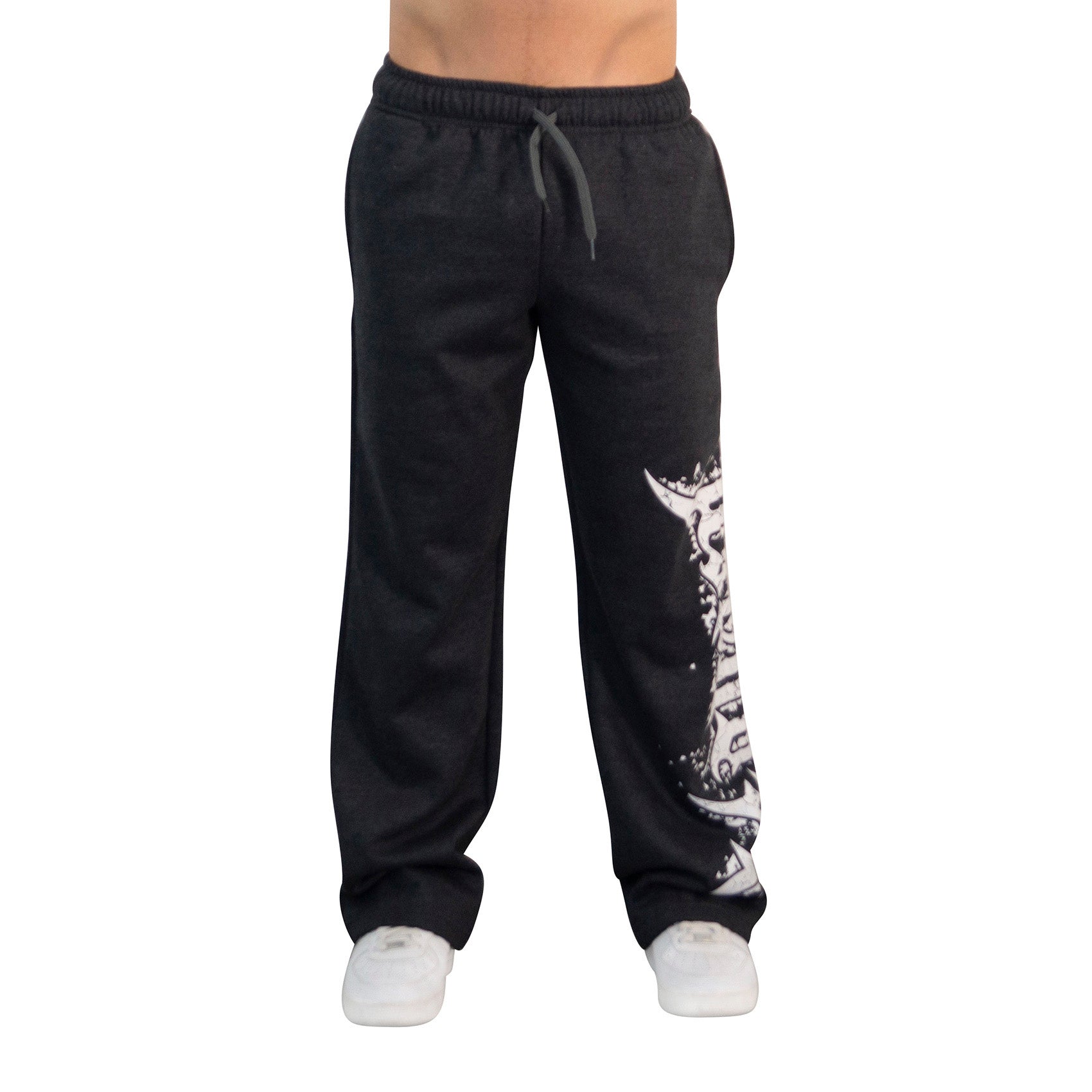 Jogger Straight Fit Dark Series Distressed Logo Dark Gray