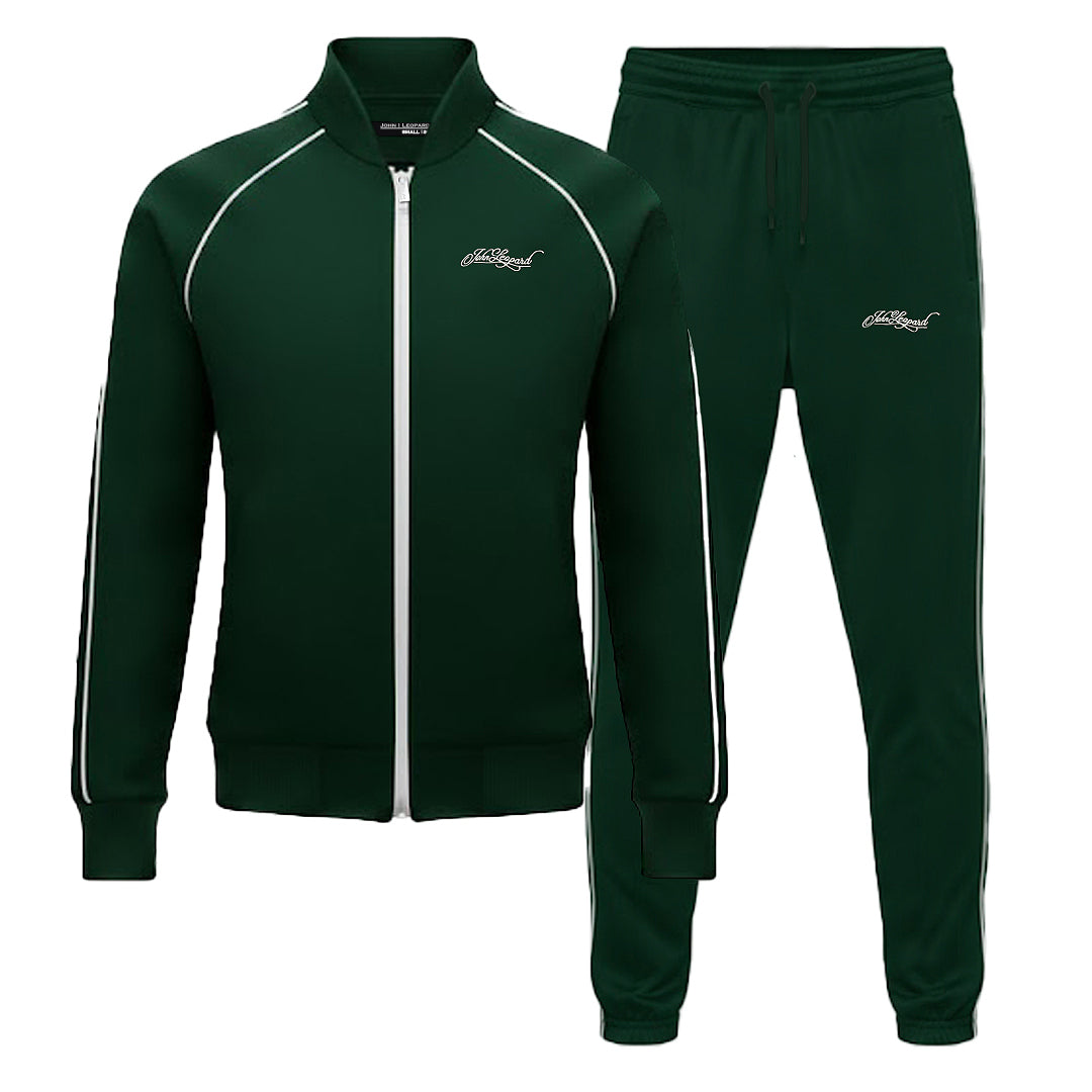 Heritage Tracksuit Green Details White
