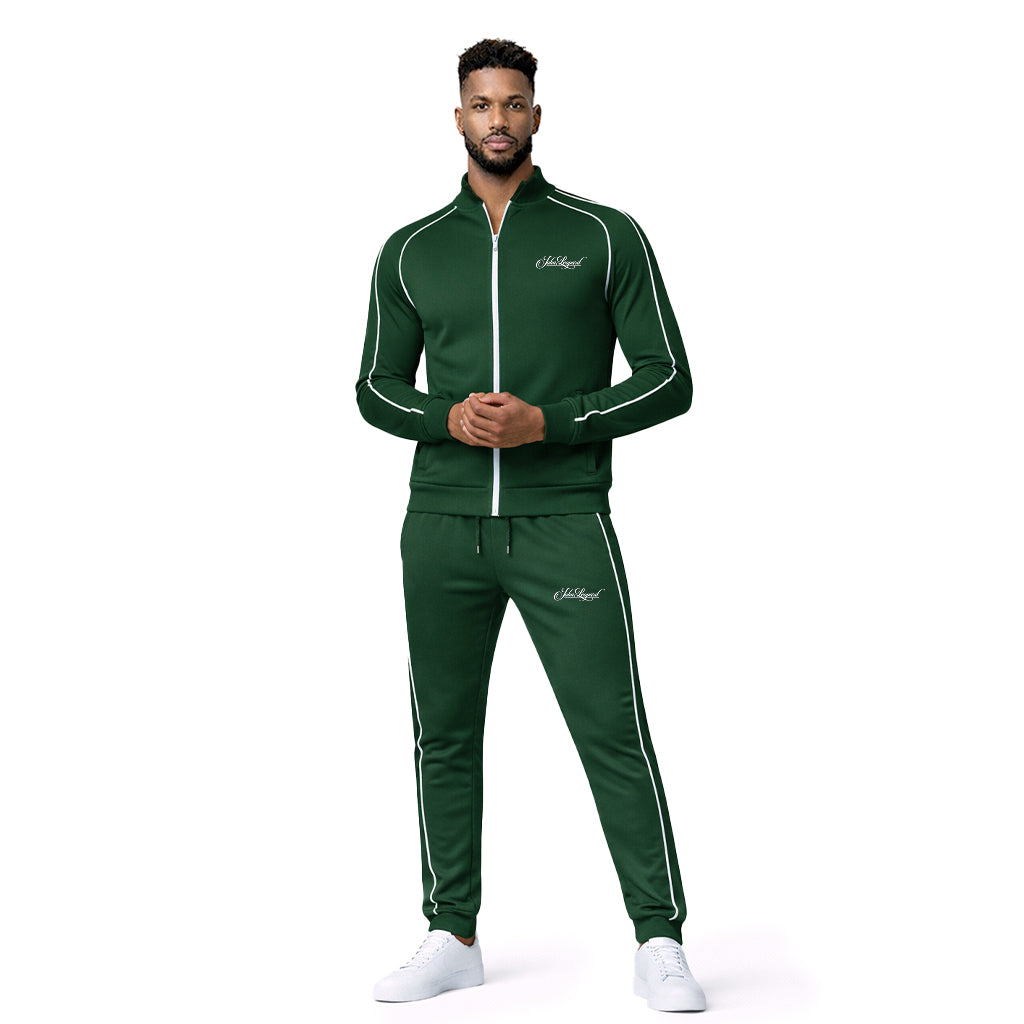 Heritage Tracksuit Green Details White