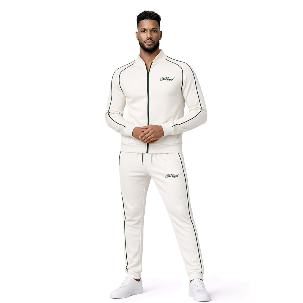 Heritage Tracksuit Off White Details Green