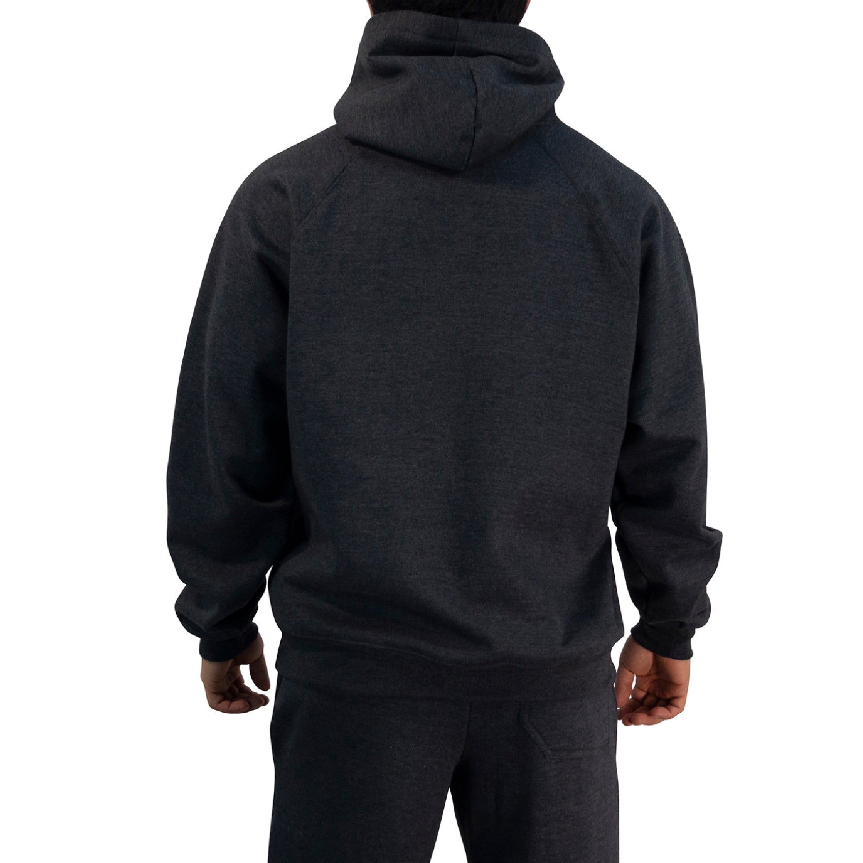 Hoodie Oversized Dark Series Distresed Logo Dark Gray