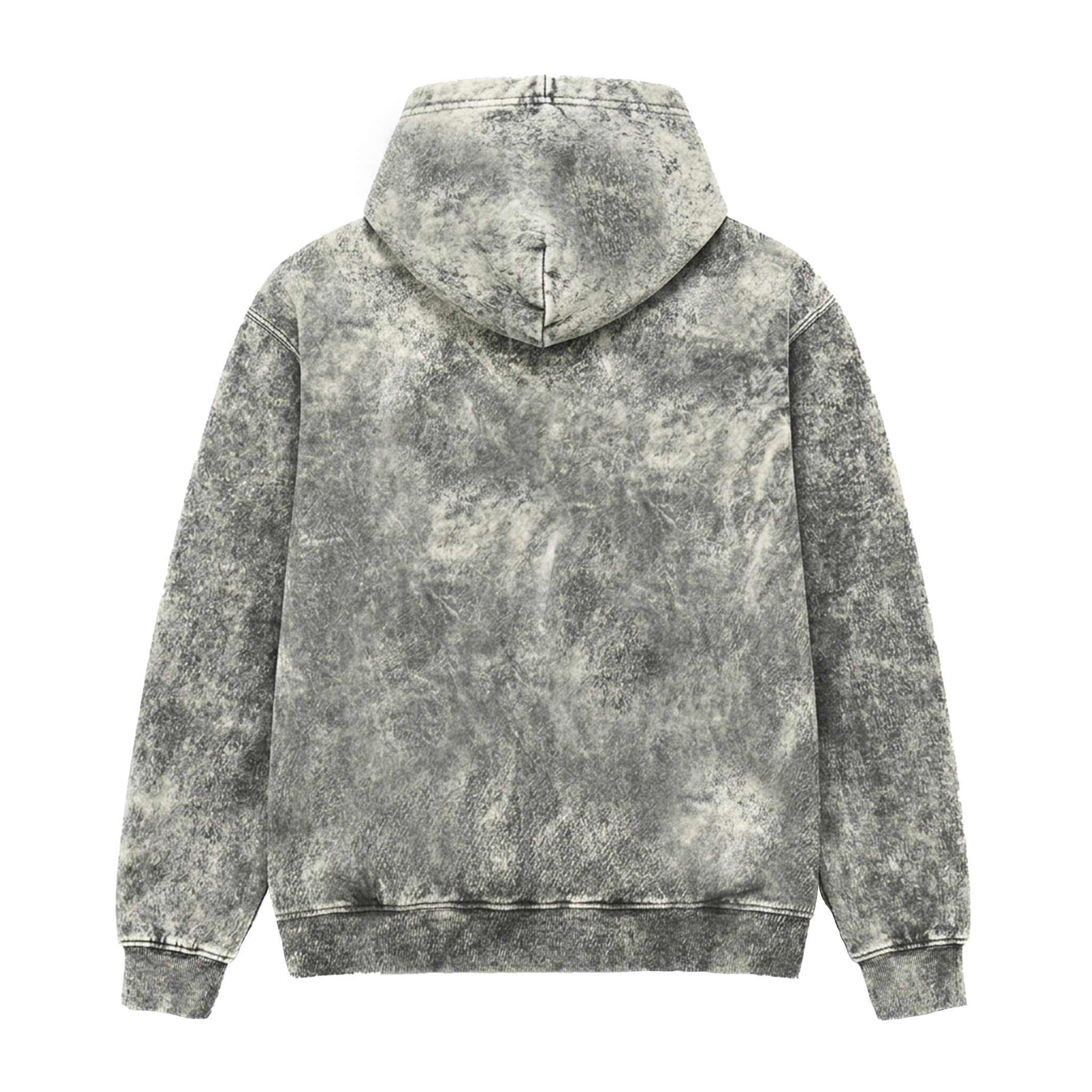 Oversized Hoodie Laser Stitch Acid Gray