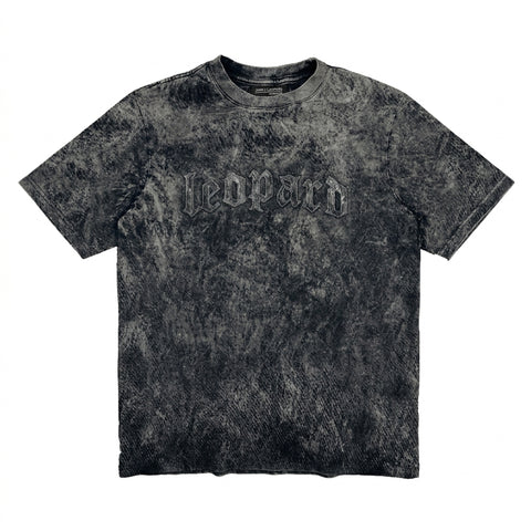 Playera Oversized Tshirt Laser Stitch Acid Black