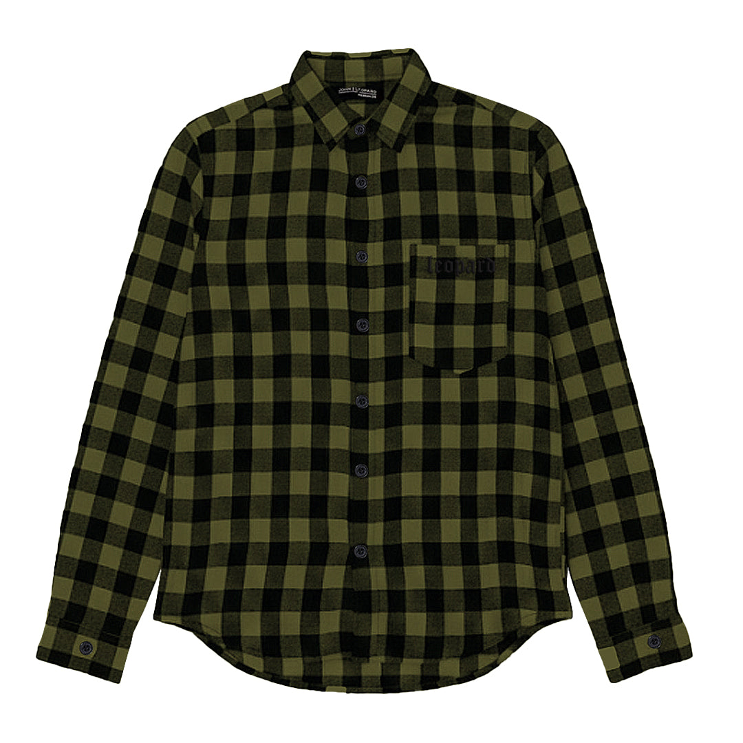 Oversized Flannel Shirt Green / Navy