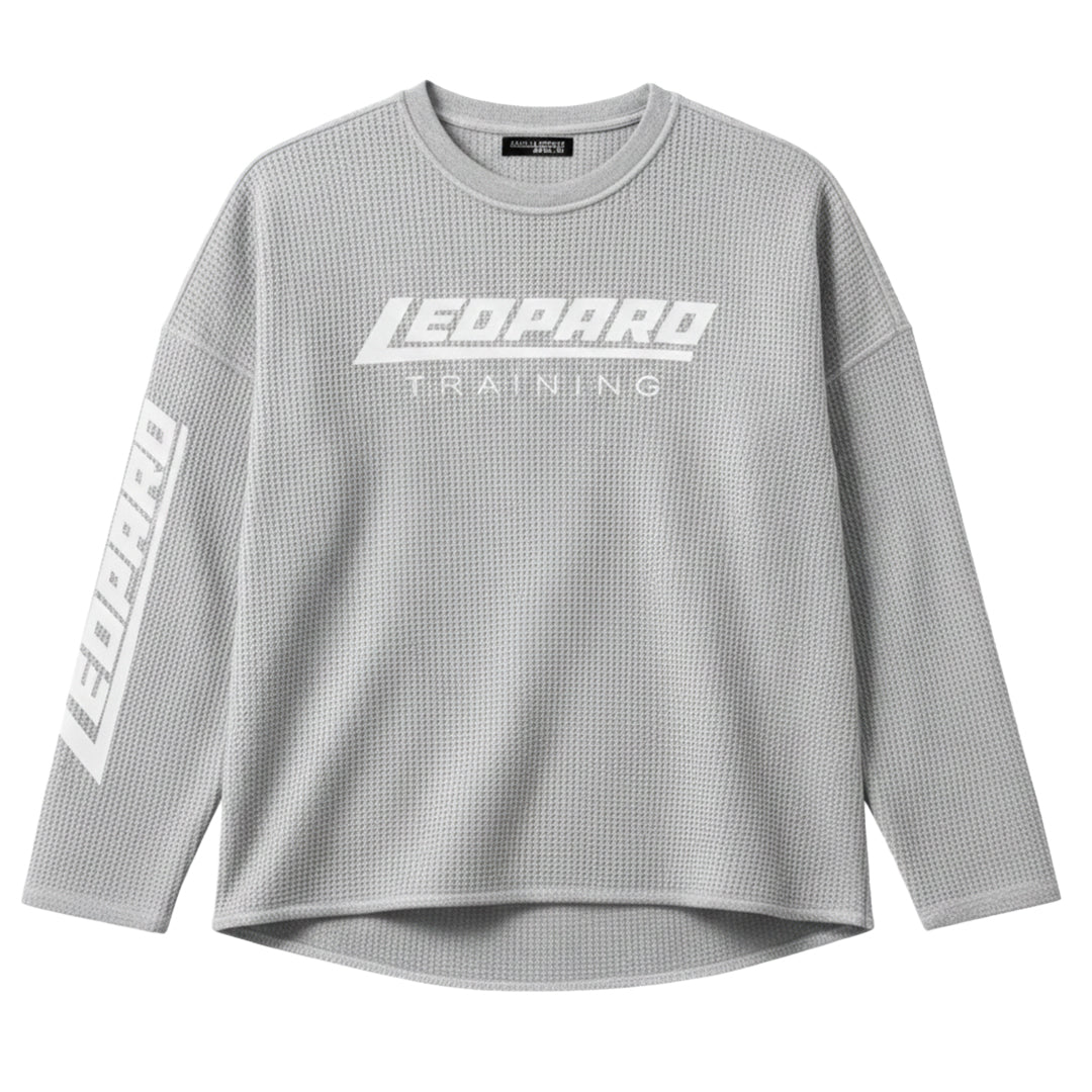 Playera Thermal Waffle Longsleeve Light Gray