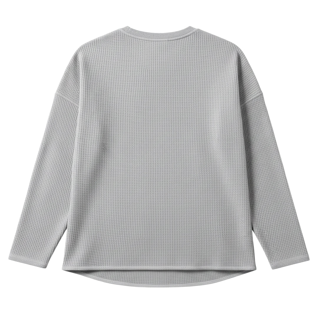 Playera Thermal Waffle Longsleeve Light Gray