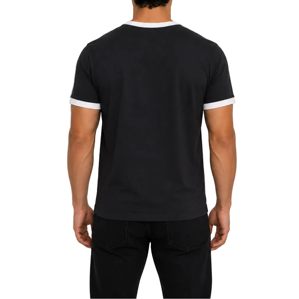 Playera Work Dept. Regular Ringer Black
