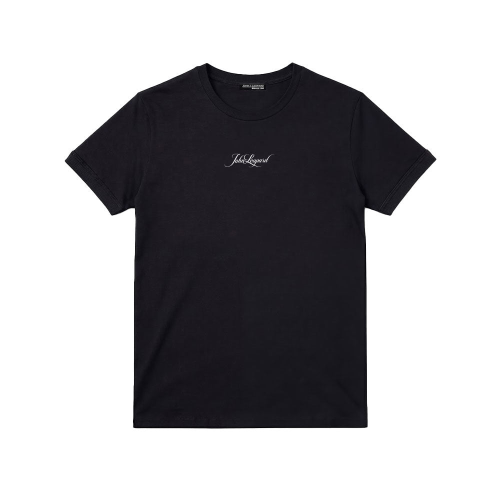 Playera Heritage Logo Slim Ringer Black