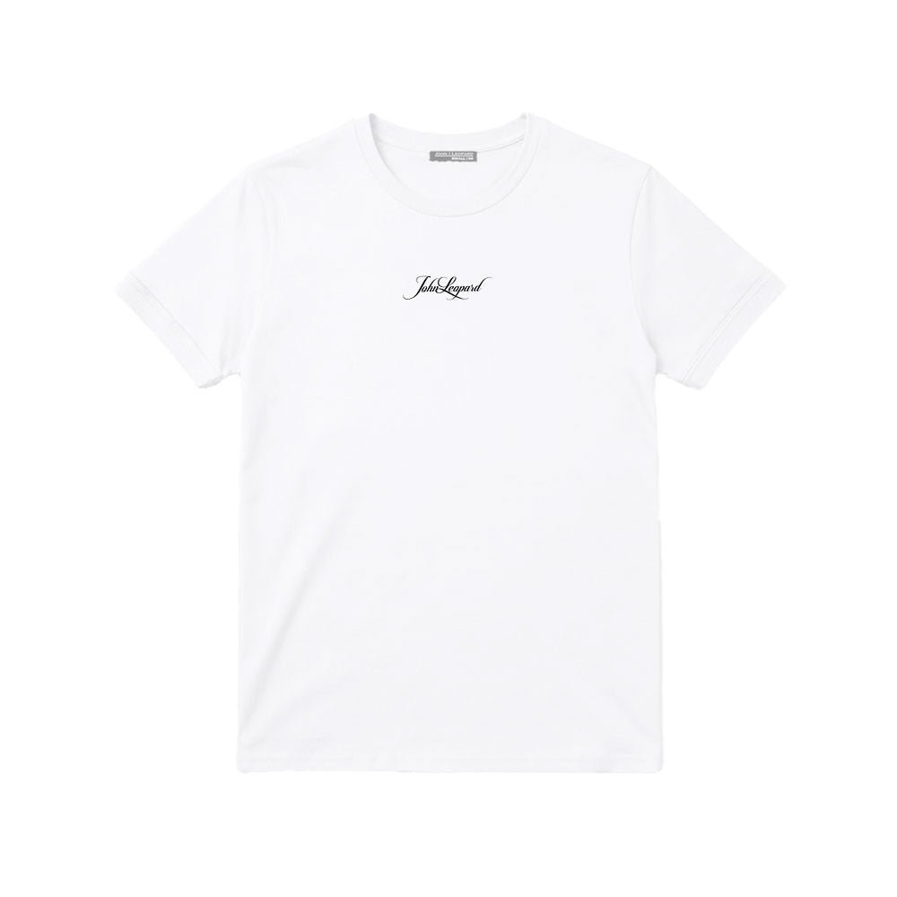 Playera Heritage Logo Slim Ringer White
