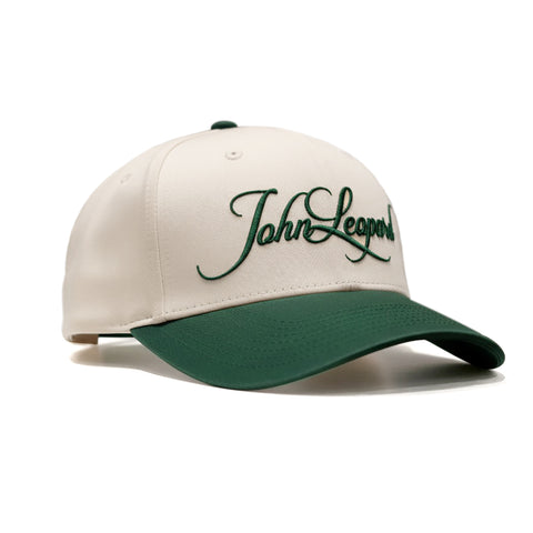 Heritage Off White Logo Forest Green Cap