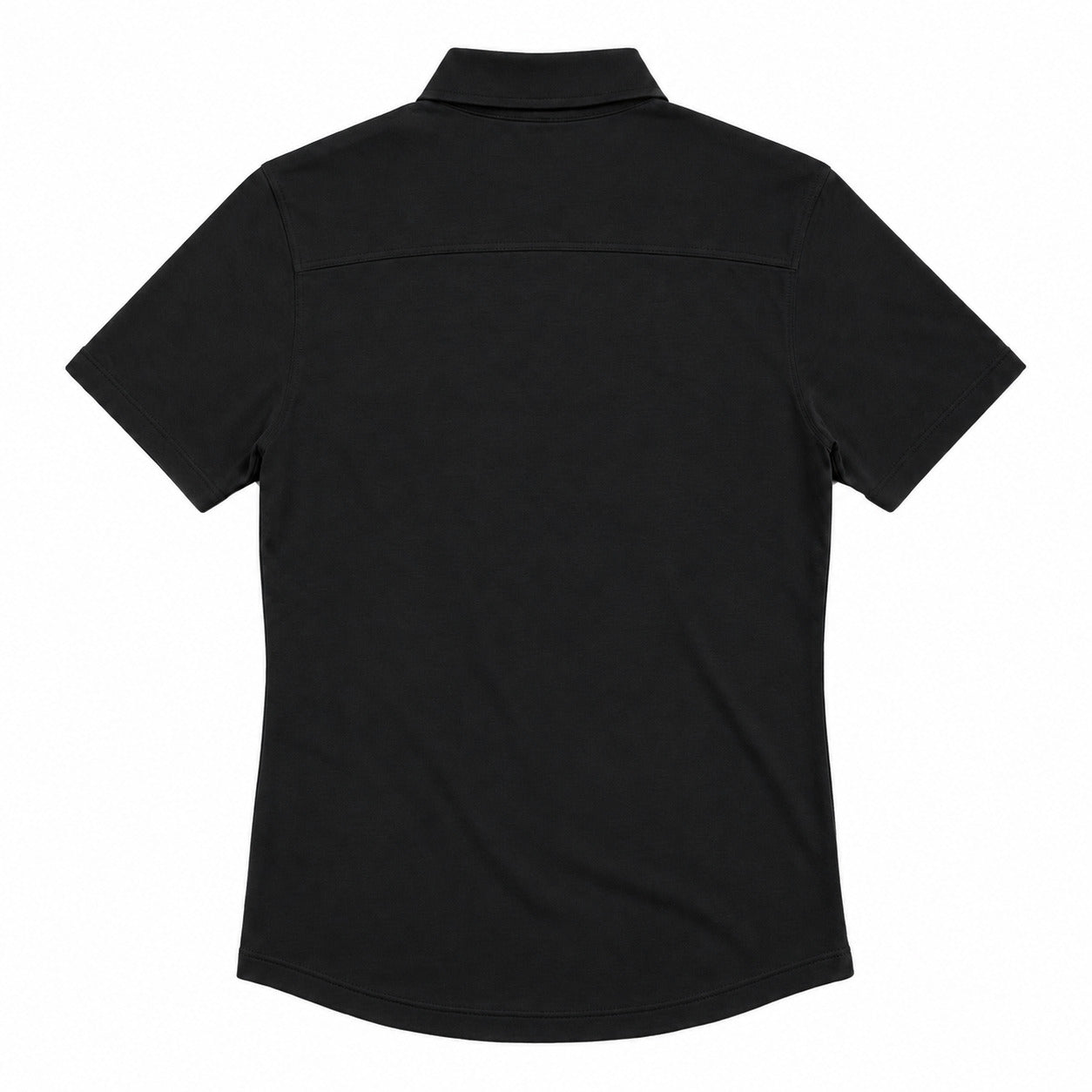 Sateen Luxe Polo Shirt Long Sleeve Light Gray
