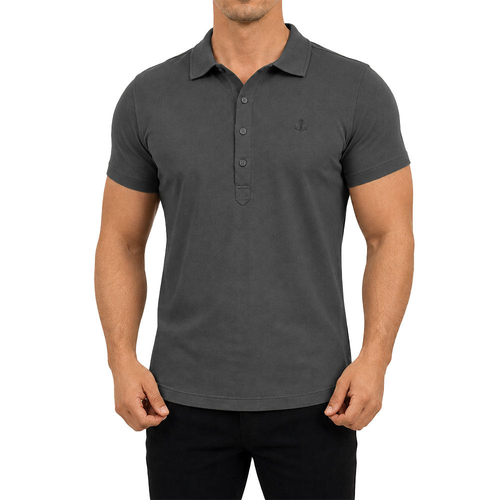 Santos Polo Manga Corta Steel Gray