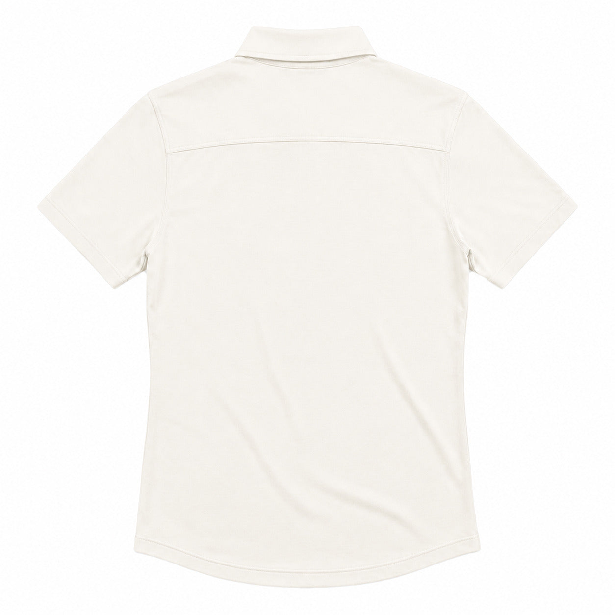 Sateen Luxe Polo Shirt Long Sleeve Light Gray