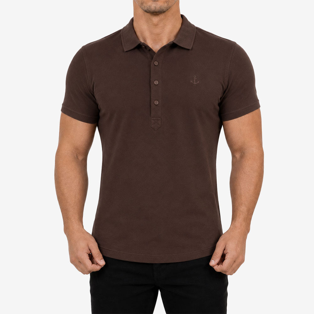 Santos Polo Manga Corta Brown