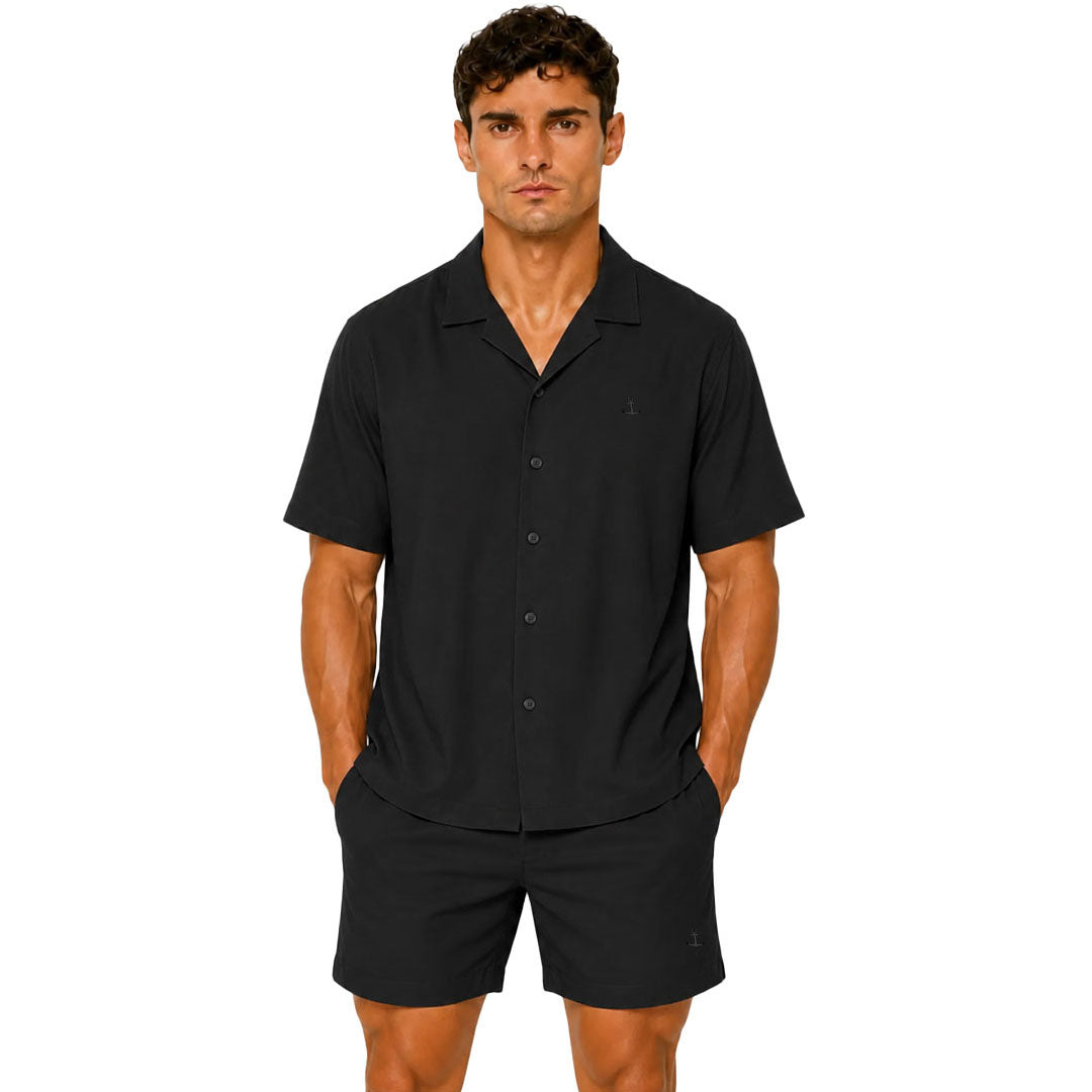 Camisa Belmond Boxy Oversized Beach Black