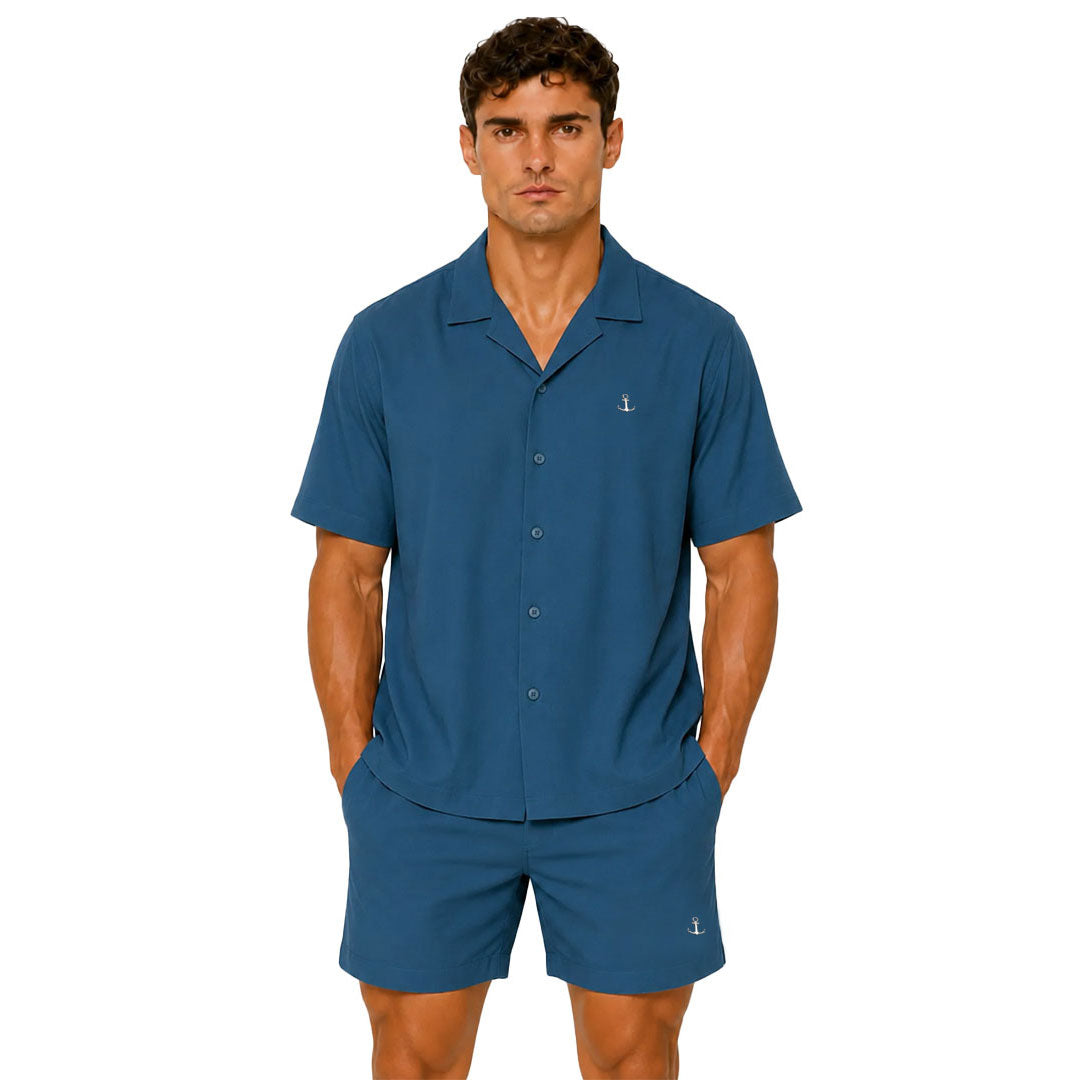 Camisa Belmond Boxy Oversized Beach Teal