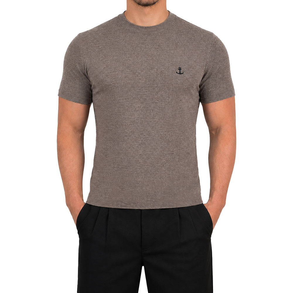 Riviera Knitted Shirt Light Brown