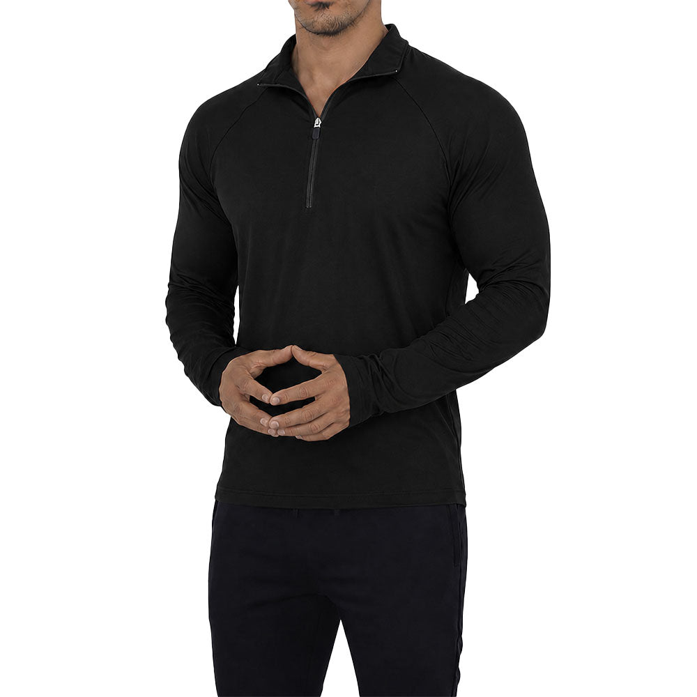 Sudadera Ultra Ligera Motion Series 1/4 Zip Black