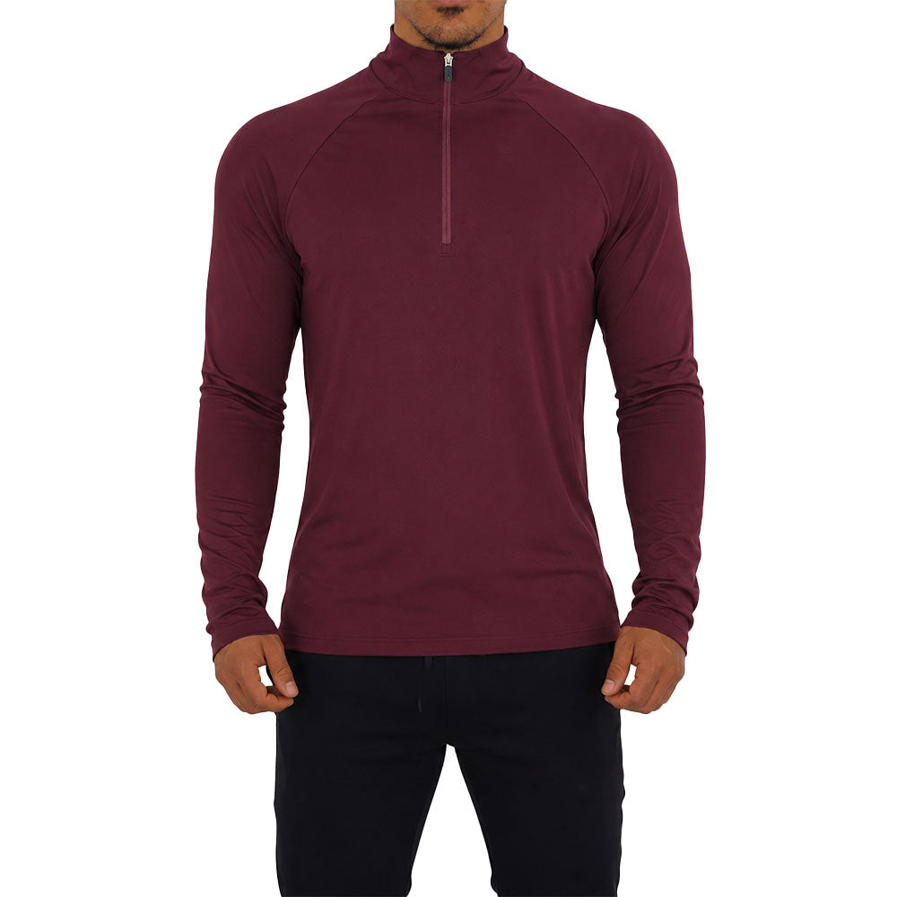 Sudadera Ultra Ligera Motion Series 1/4 Zip Burgundy