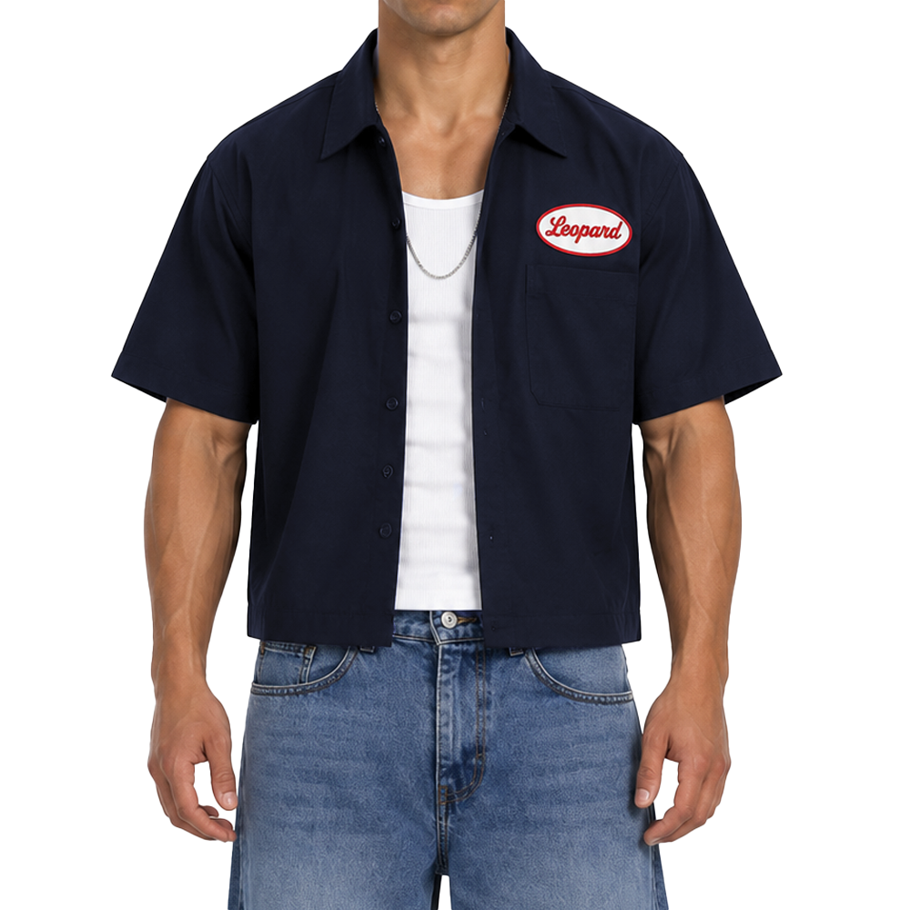 Camisa Boxy Oversized Diesel Navy