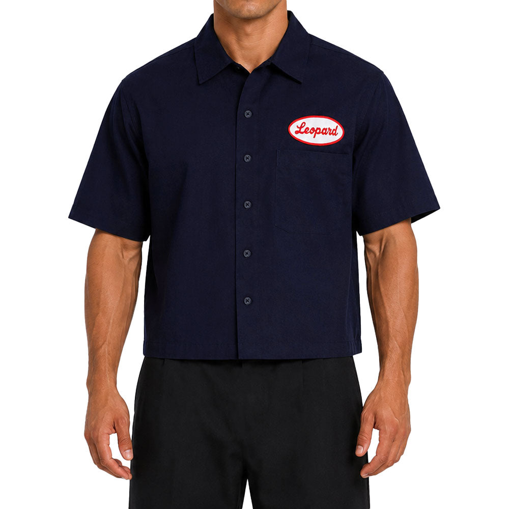 Camisa Boxy Oversized Diesel Navy