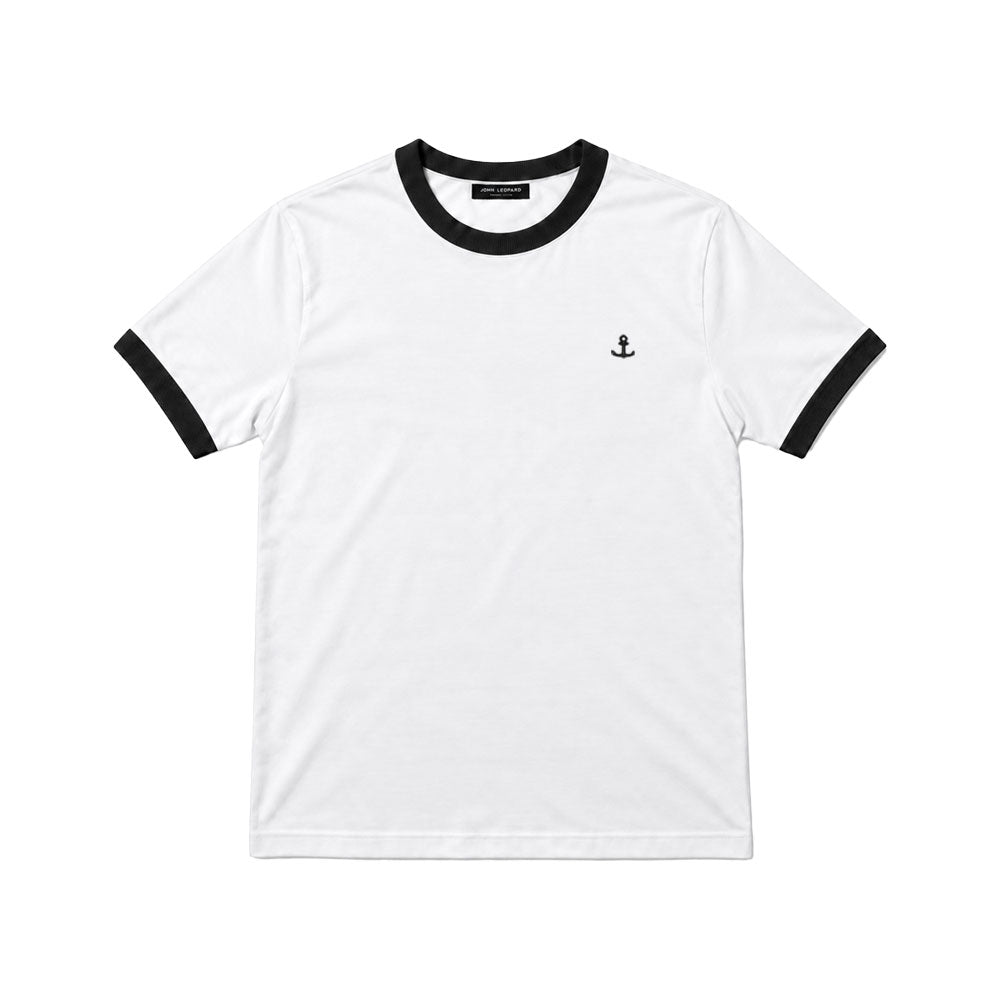 Playera Anchor Logo Ringer Contrast White