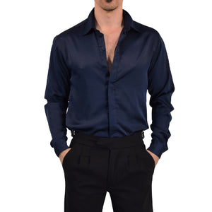 Camisa Vegas Sateen Navy