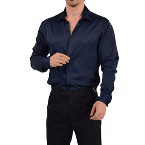 Camisa Vegas Sateen Navy