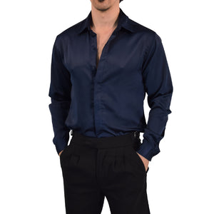 Camisa Vegas Sateen Navy