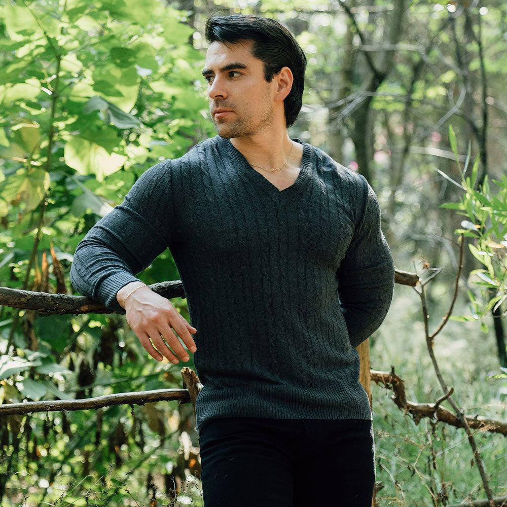 Roll Neck Sweater Light Gray