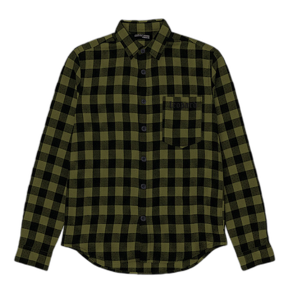 Oversized Flannel Shirt Green / Navy
