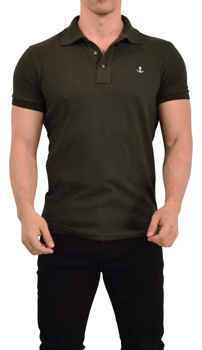 Zipped Short Sleeve Polo Full Black