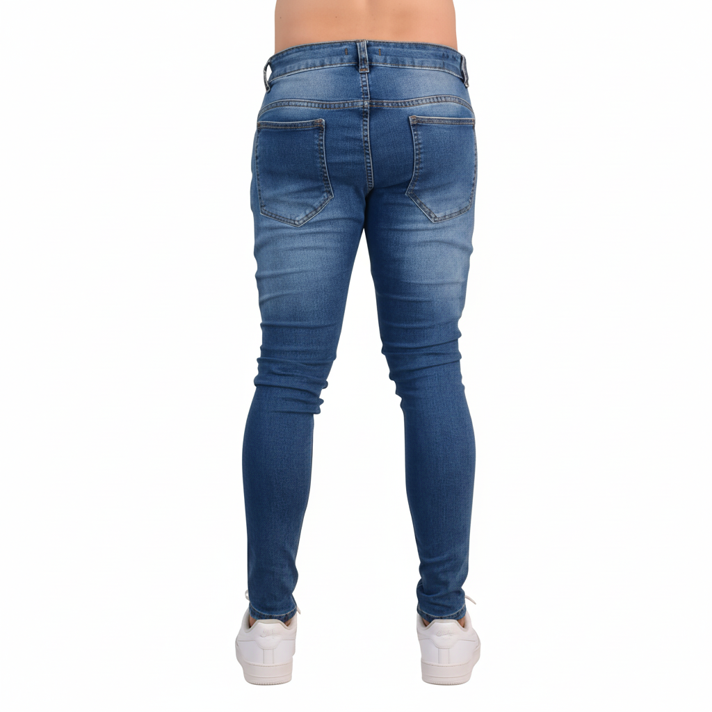 Slim Fit Jeans Washed Navy Blue