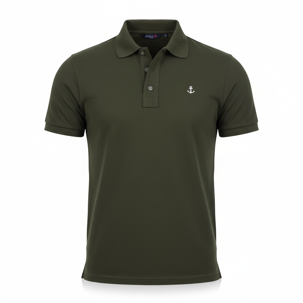 Zipped Short Sleeve Polo Full Black