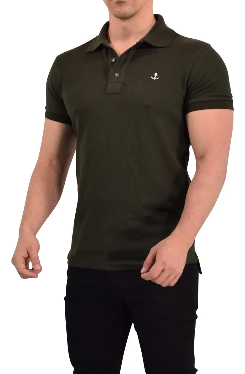 Zipped Short Sleeve Polo Full Black