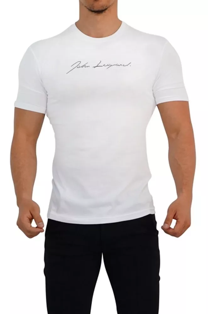 Playera Blanca Signature Logo Manga Corta