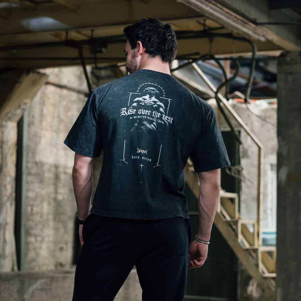 Playera Boxy Fit Dark Series Rise Over The Rest Acid