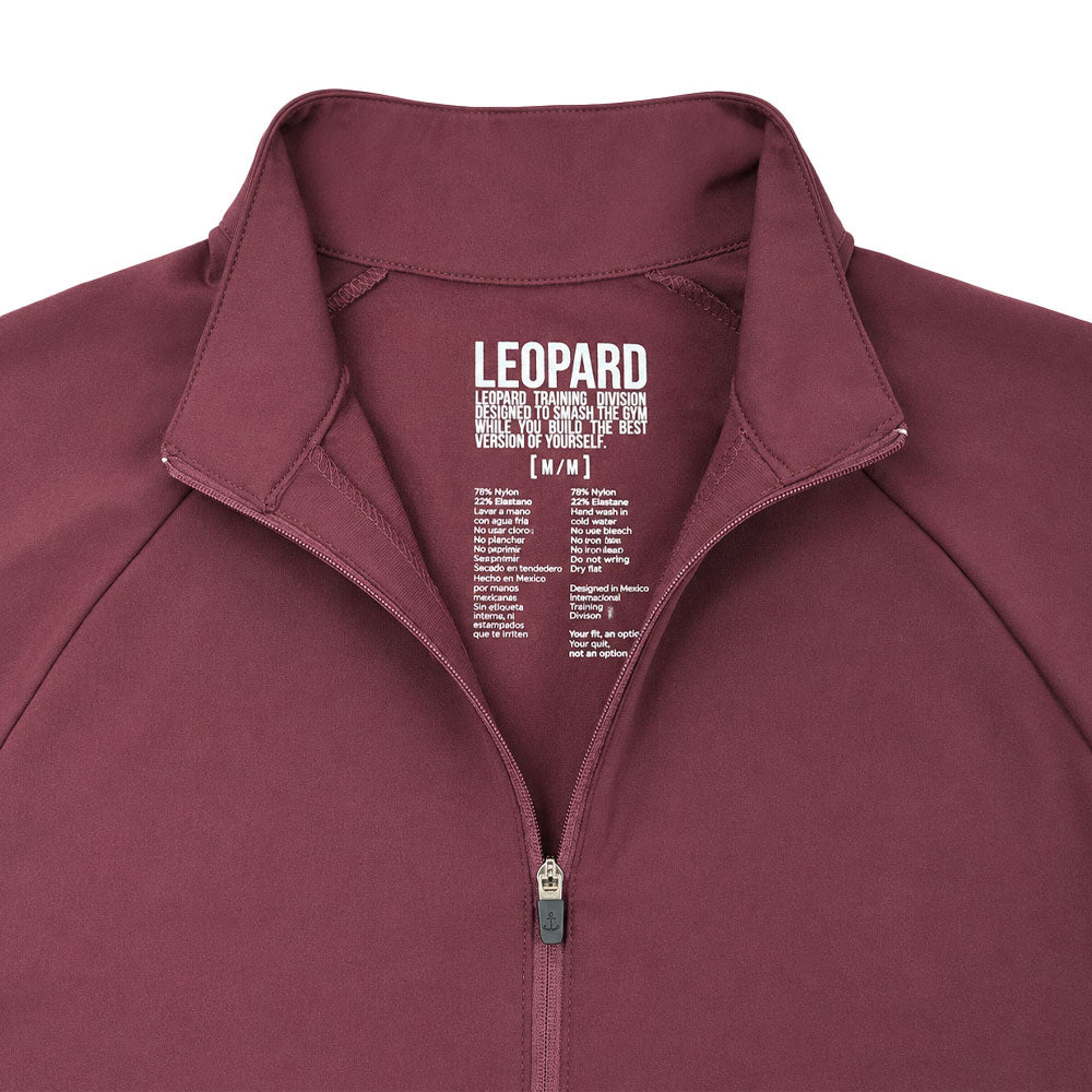 Sudadera Ultra Ligera Motion Series 1/4 Zip Burgundy