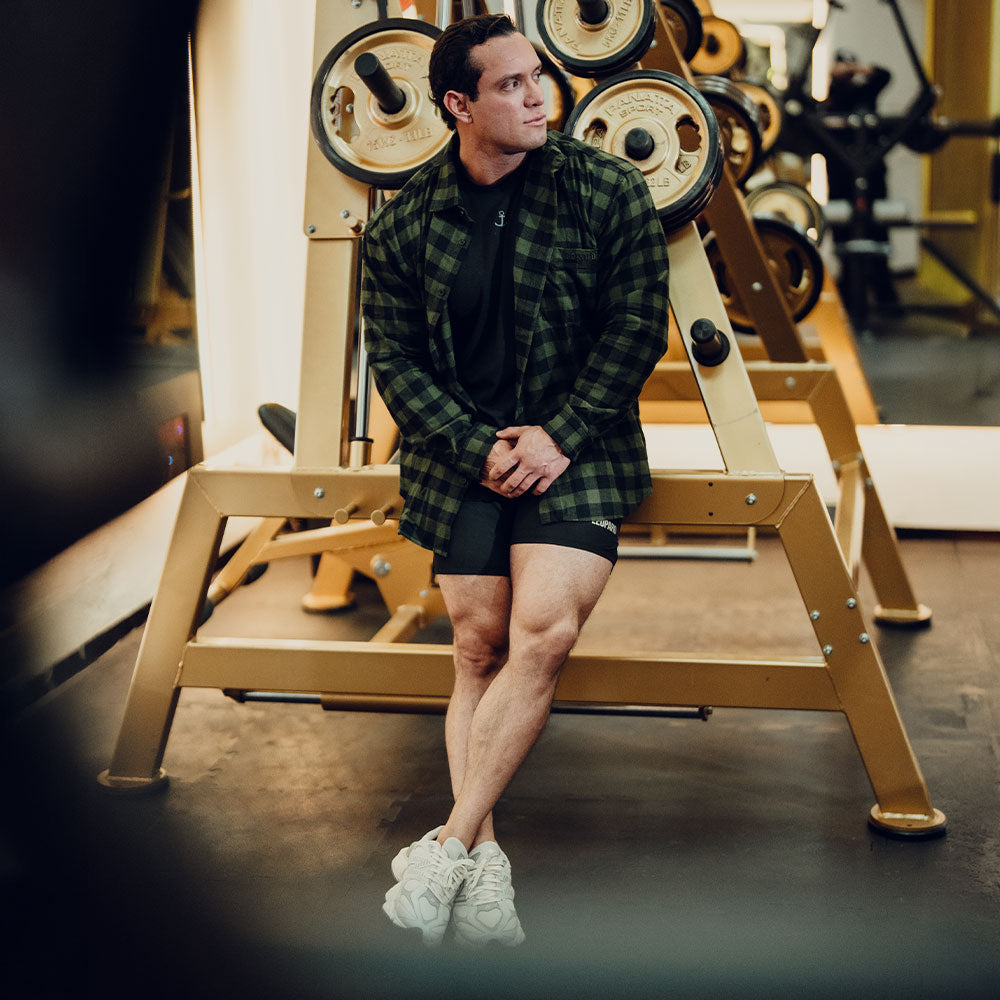 Oversized Flannel Shirt Green / Navy