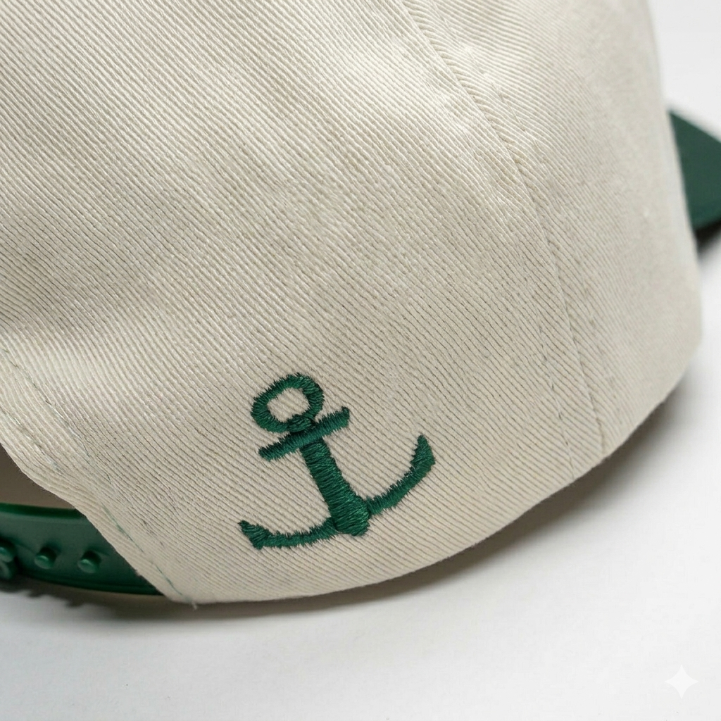 Blue Flat Cap 3D Logo Wine
