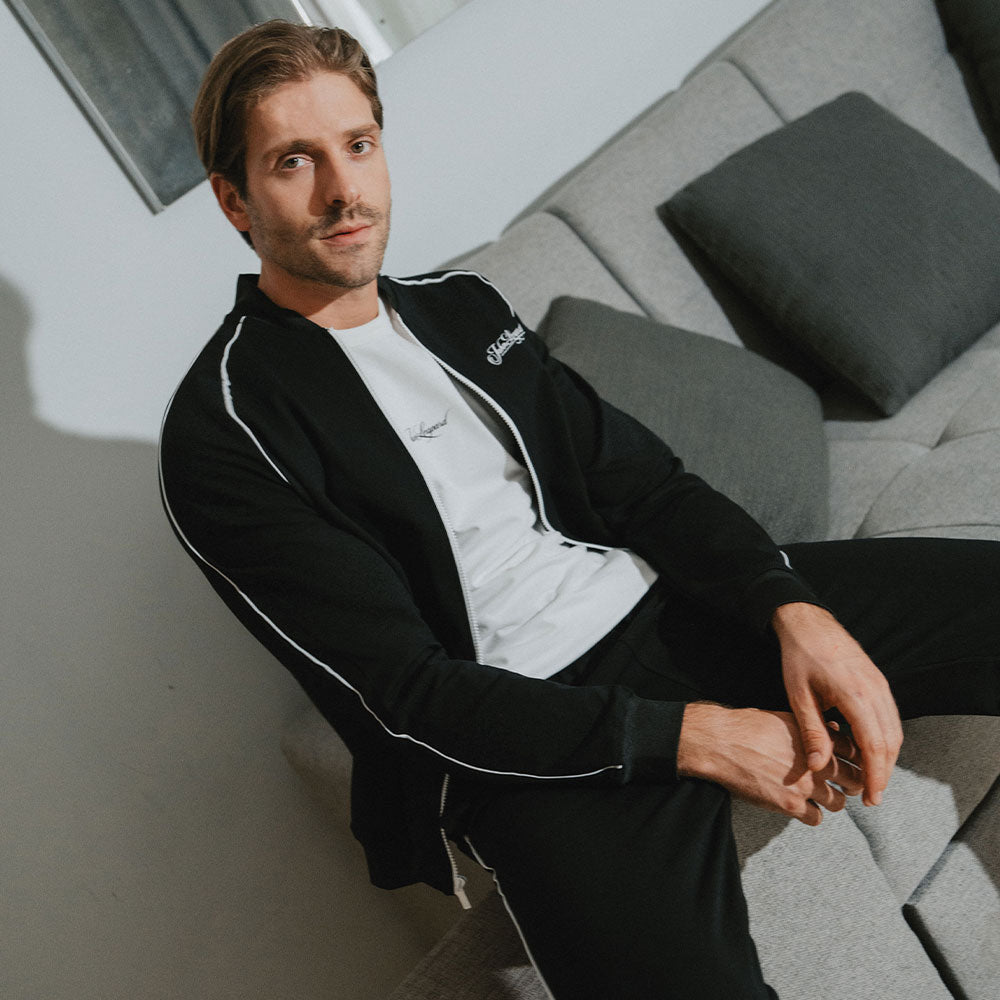 Heritage Tracksuit Black Details White