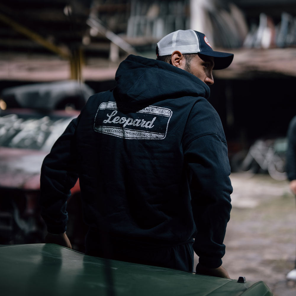 Fleece Zip Up High Performance Hoodie Navy Boxy