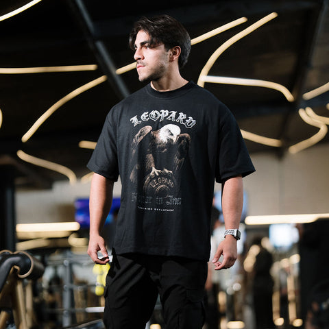 Playera Oversized Tshirt Eagle Honor In Iron